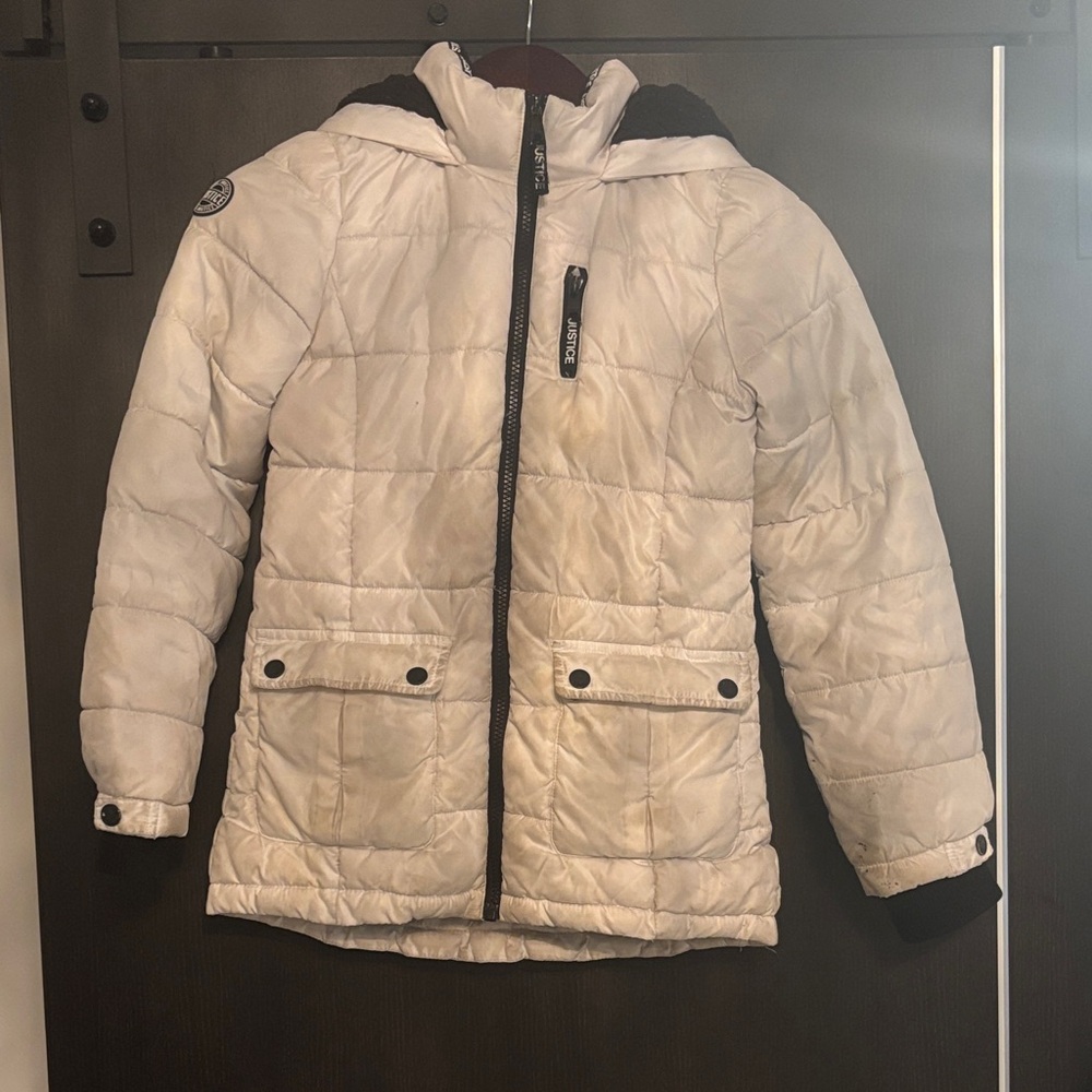 Girls size 8 warm winter jacket by Justice